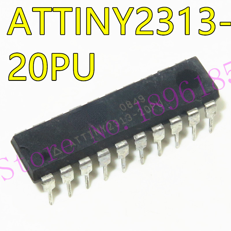 1pcs/lot ATTINY2313-20PU ATTINY2313 DIP20 8-bit Microcontroller with 2K Bytes In-System Programmable Flash