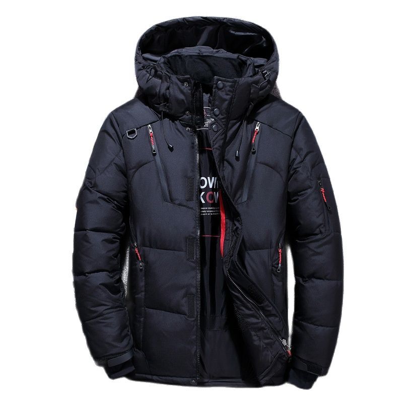 Jaket parka bertudung untuk pria, jaket penahan angin salju hangat tebal, mantel parka bertudung untuk musim dingin 20 derajat