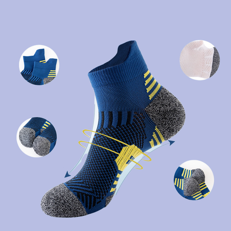 3 Pairs Men's socks thickened towel bottom breathable sports socks hiking badminton men's socks outdoor running basketball socks
