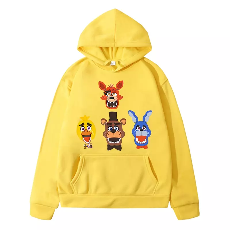 FNAF Autumn anime hoodie Fleece Sweatshirt boys Jacket y2k sudadera Bear Rabbit Game Kawaii Hoodies pullover kids clothes girls