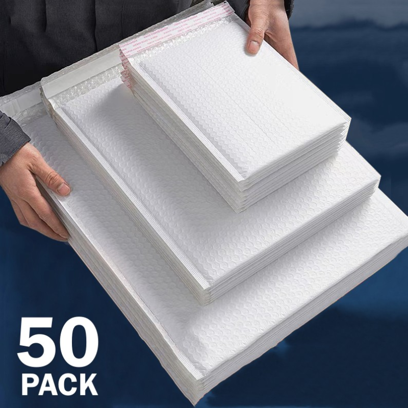 Wholesale 10-50Pcs Bubble Envelopes White Foam Shipping Bags Poly Bubble Mailers Pad Self Seal Packing Bags 11cm 15cm 23cm