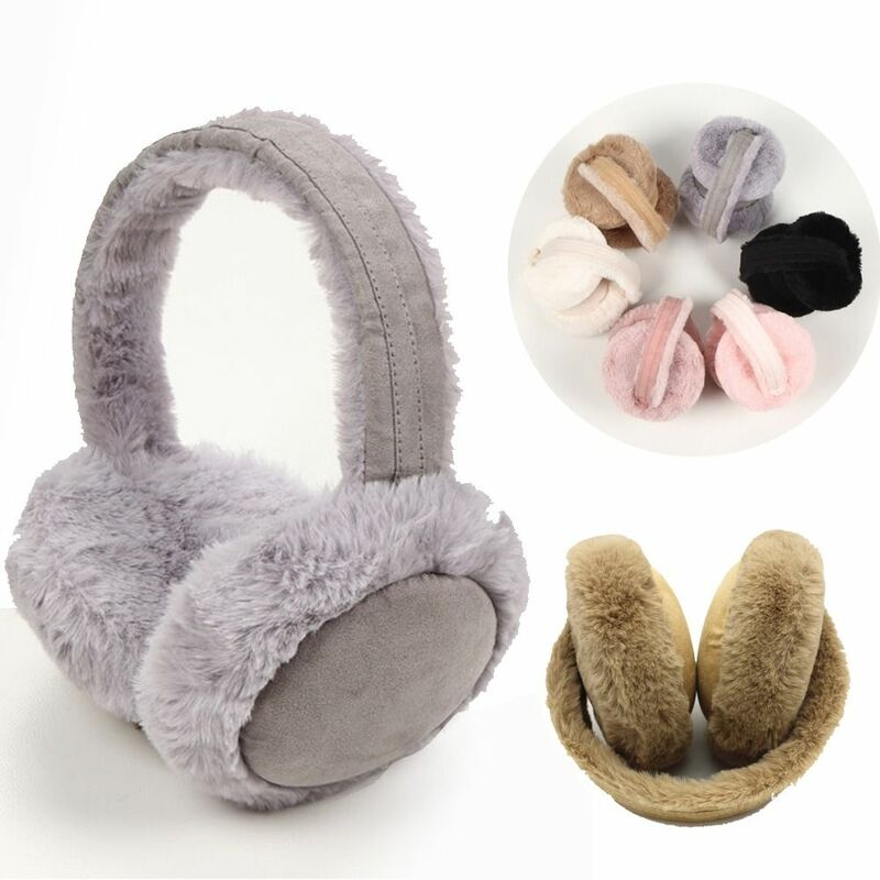 Muffs de ouvido dobráveis para homens e mulheres Earmuffs macios de pelúcia, regalos fofos, proteção contra frio, moda ao ar livre, quente, inverno