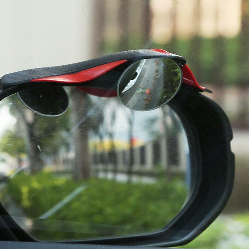 กระจกมองหลังรถยนต์กันน้ำฝนกระจกส่องหลังกันฝนคิ้ว2 In1กระจกขนาดเล็กติดกาวในตัวกันฝนป้องกันกระจกด้านข้าง