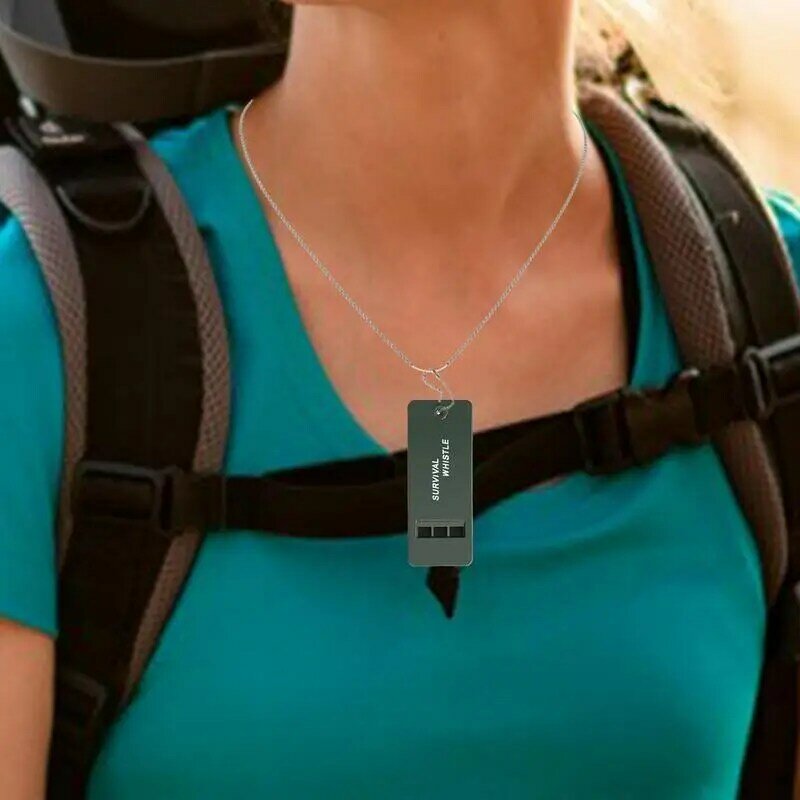 3 peluit frekuensi tinggi desibel peluit bertahan hidup portabel gantungan kunci berkemah mendaki peluit Audio darurat untuk berkemah olahraga