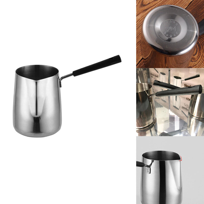 Кувшин для кофе с длинной ручкой, металлический кувшин для кофе, для приготовления вспенивания молока на латте