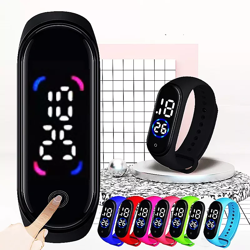 Reloj inteligente impermeable para niños, pulsera Digital a la moda, relojes electrónicos para deportes al aire libre, resistente al agua