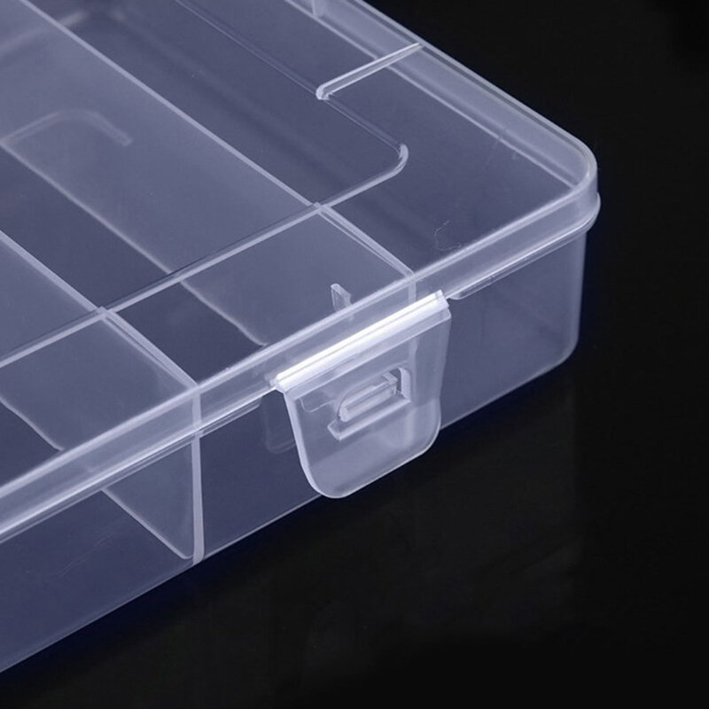 Clear Plastic Nail Decoration Makeup Tools Multifunctional Storage Box Container Ornaments Storage Container Organizer Box