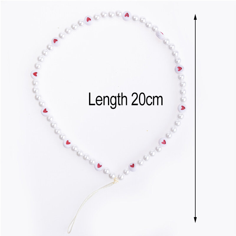 Colorful Beaded Bear Mobile Phone Chain Heart Beads Charm Lanyard Decoration Bracelet Phone Chain Jewelry Accessories