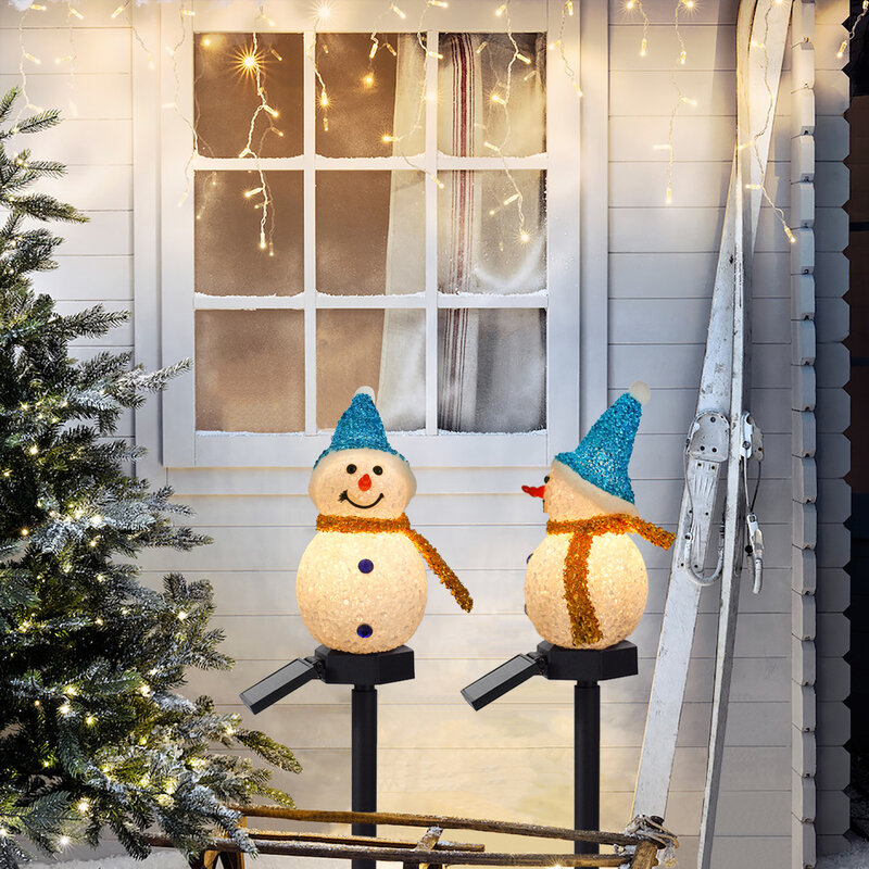 2022 natal novo led solar boneco de neve luz ao ar livre à prova chuva paisagem decorações gramado jardim lâmpadas série dos desenhos animados lâmpada chão