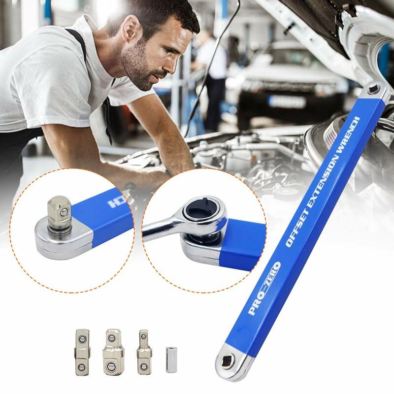T50 Extension Wrench Universal Multitool Compact Offset Extension Wrench Automotive Metal 39cm with Adapters Hand Tool Supplies