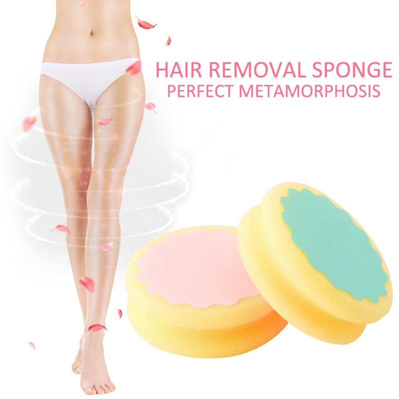 5 Pieces Depilation Pads Painless Hair Removal Sponge For Face Leg Arm Body, Reusable Physical Hair Removal Tool