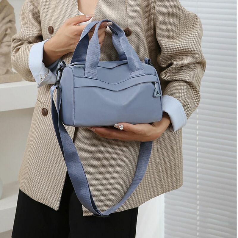 Multi-Purpose Shoulder Bag Solid Color Crossbody Portable Multi-Zipper Oxford Cloth Bag Large Capacity 2 in 1 Tote Bags Durable