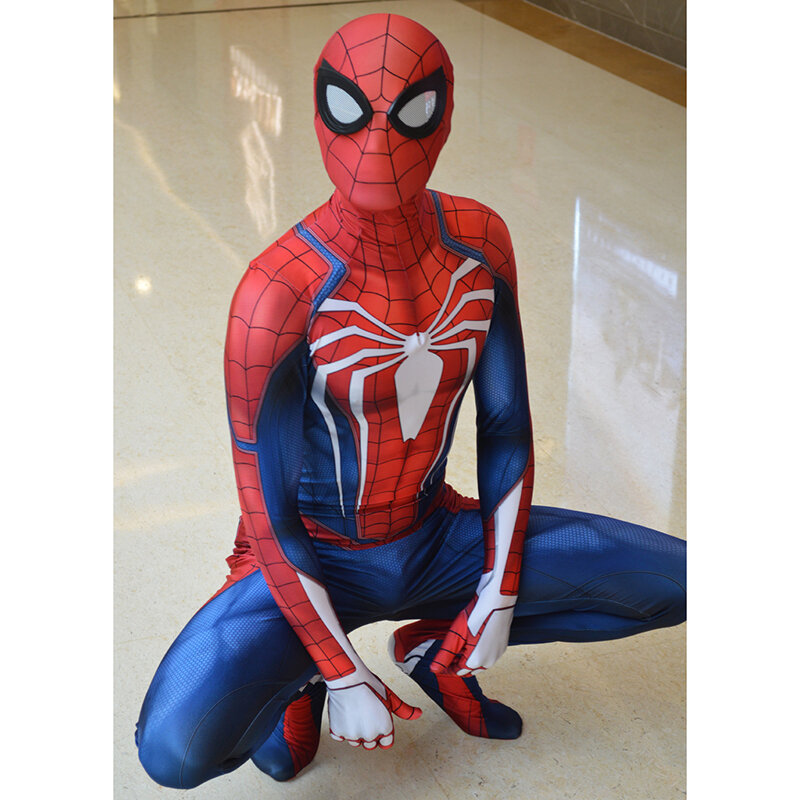 Gioco PS4 Spiderman Costume Cosplay supereroe Zentai Suit costumi di Halloween tuta intera per bambini/adulti/uomini