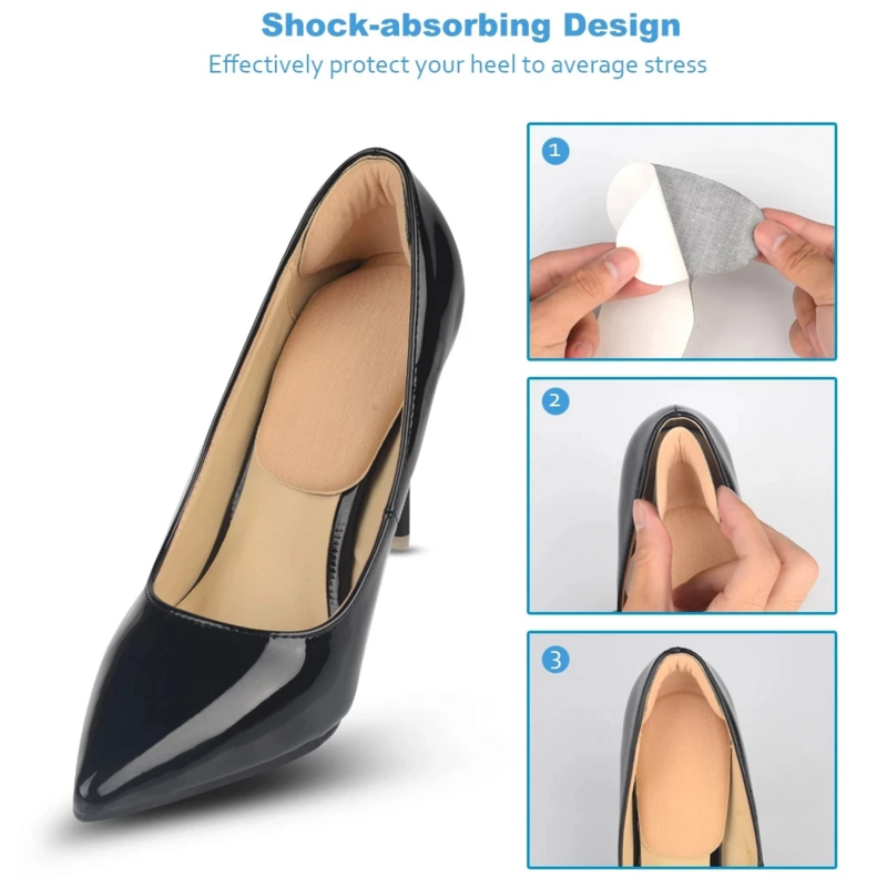 High Heels Insoles for Women Shoes Stickers Back Heel Liner for Big Shoes Size Reducer Inserts Foot Heel Pain Relief Cushion Pad