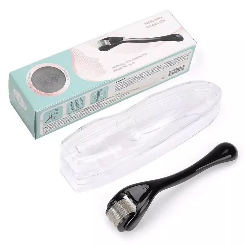 DRS 540 Derma Roller микроиглы для роста волос, ролик для лица 0,2 мм/0,25 мм, микро титановые иглы, инструмент для ухода за кожей лица