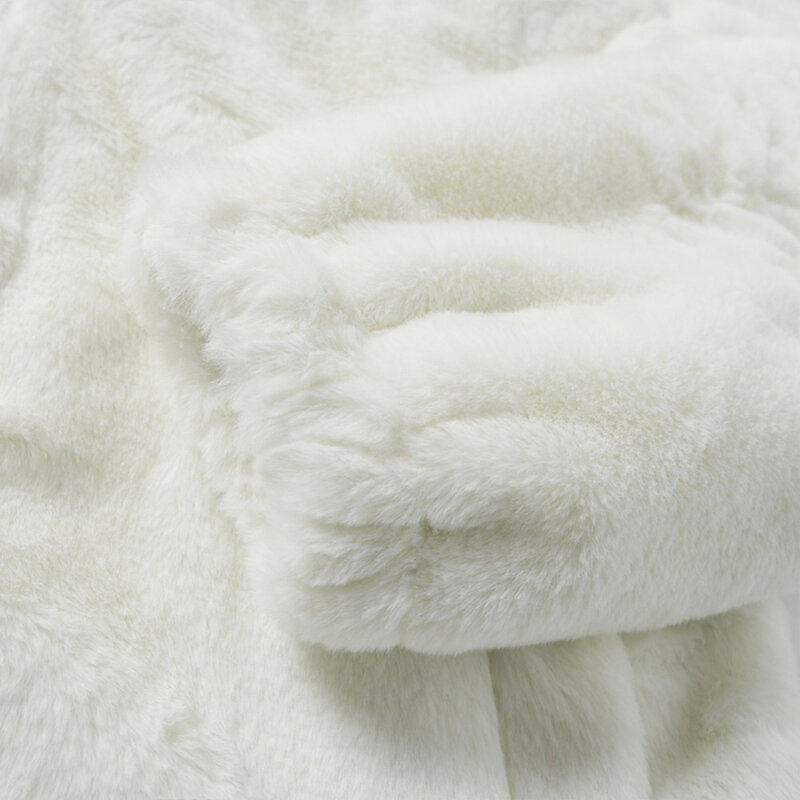Męska kurtka z futra królika płaszcze Hip Hop krzyż litery zimowa kurtka polarowa Streetwear Casual płaszcz Harajuku Zip Up modna odzież wierzchnia