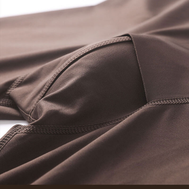 Ropa interior térmica para hombre, mallas ajustadas de cintura alta, pantalones moldeadores, ropa de dormir sólida