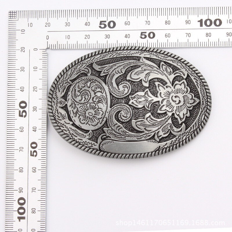Flower Pattern Leather Belt Buckle para Mulheres, Cintura DIY, 3,8 centímetros