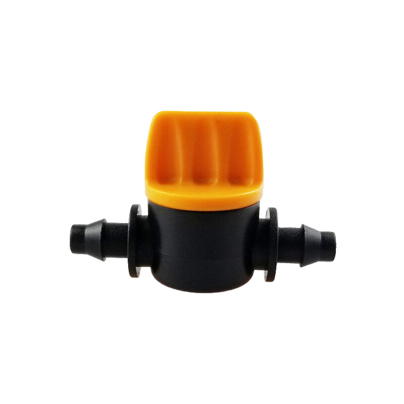 Adaptateur barbelé robinet à bille 1/4 "tuyau 4/7mm, contrôleur de tuyau, micro d'argile goutte-à-goutte, raccords de système d'arrosage