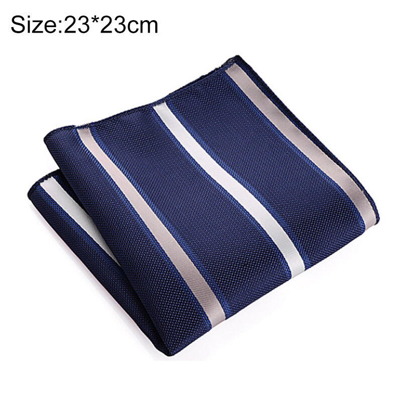 Stampa Cartoon Geometry 23cm Pocket Square Silk Touch fazzoletto in poliestere Wedding Party Suit Tie Hankie Men Gifts Accessories