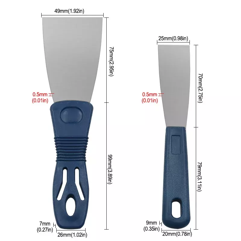 ステンレス鋼斜め刃スクレーパー、プラスチックハンドル付きputtyナイフ、puttyバッチ、建設ツール、新品、1個、1個