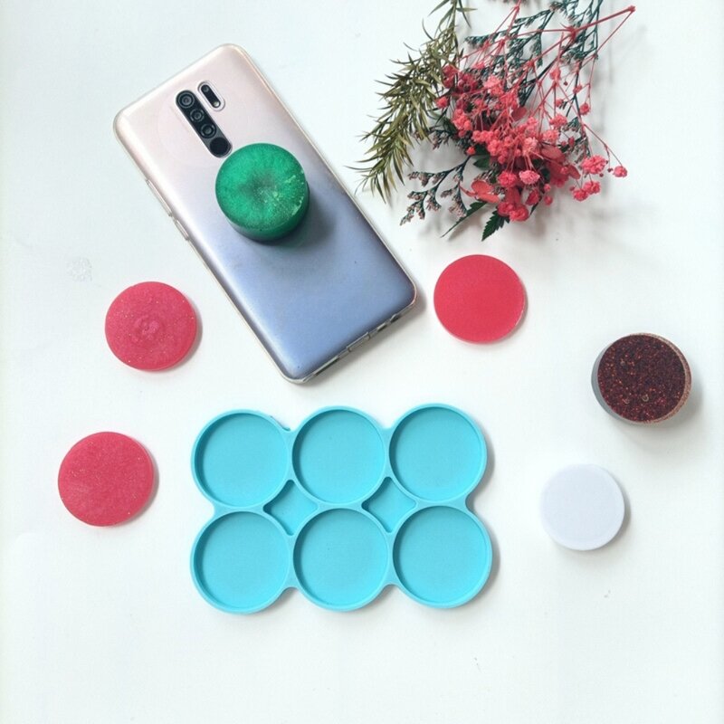 Round Coasters Resin Mold Round Silicone Mould DIY Tabletop Ornament DIY Crafts 517F