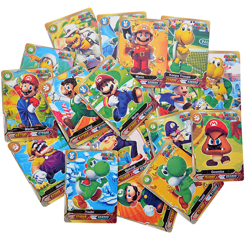 New Super Mario Collection Cards Adventure Racing Architecture Series Limited Trading Card Games Toy For Children Birthday Gifts