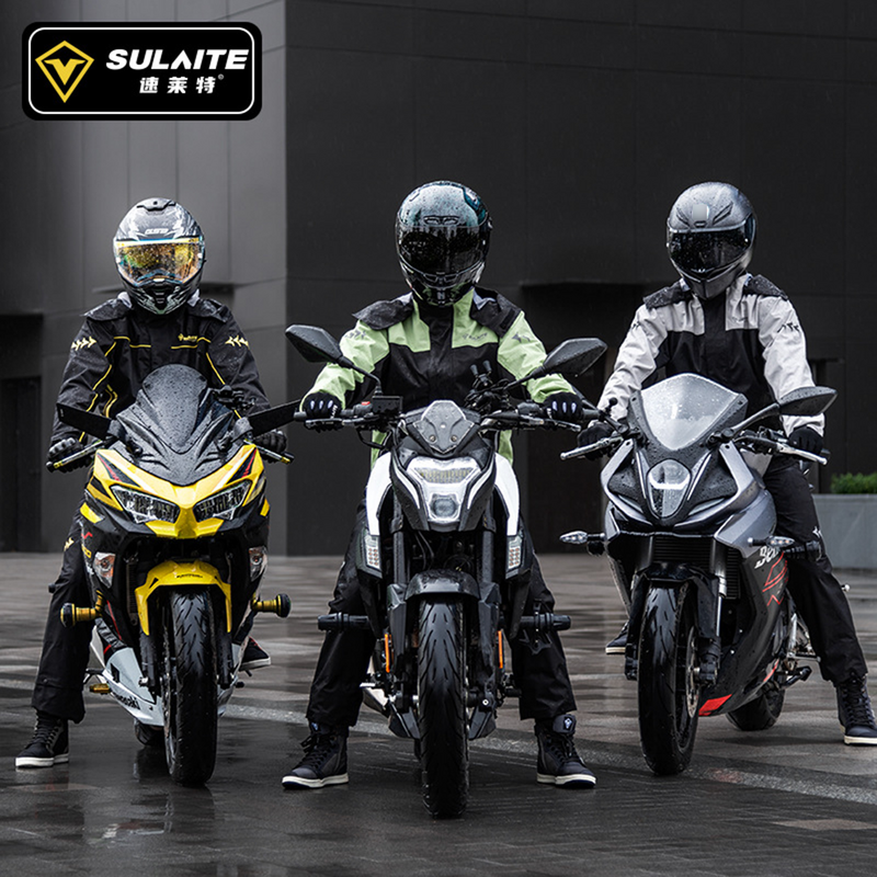 Chubasquero impermeable para motocicleta para hombre y mujer, traje impermeable para motociclista, chaqueta, pantalones, conjunto de lluvia para motociclista, 100%