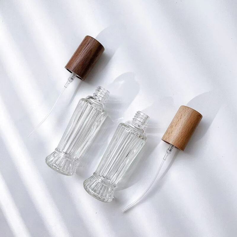 زجاجة عطر صغيرة شفافة من الزجاج المعبأة في زجاجات ، زجاجة فارغة بخاخ عينة محمولة ، متعددة الوظائف ، منظم تخزين مستحضرات التجميل