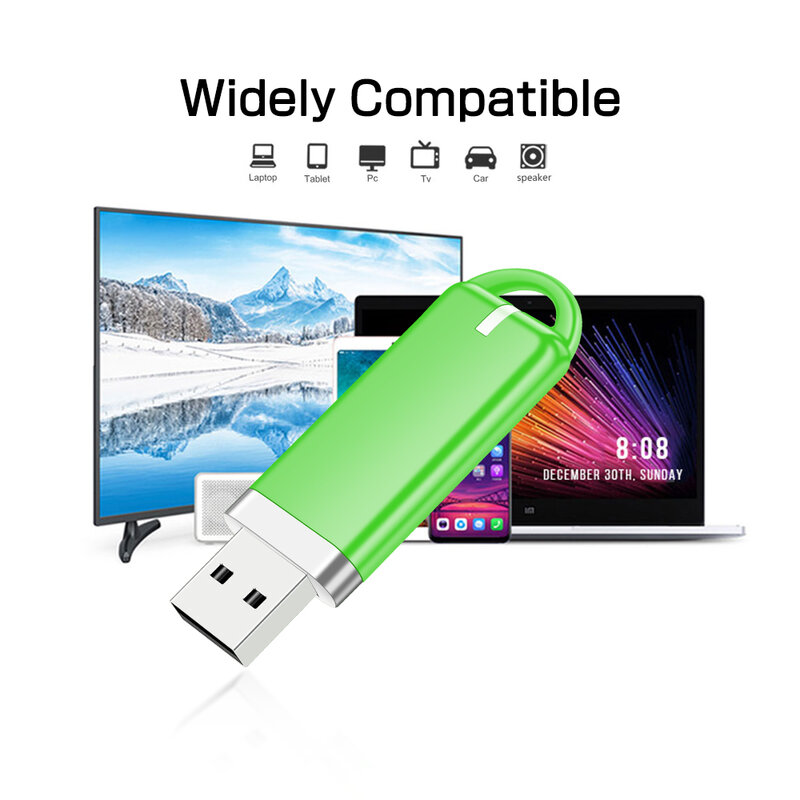 JASTER-Clés USB 2.0 en plastique avec boîte, clé USB, disque U pour ordinateur portable, cadeau d'affaires à la mode, 128 Go, 64 Go, 32 Go, 16 Go