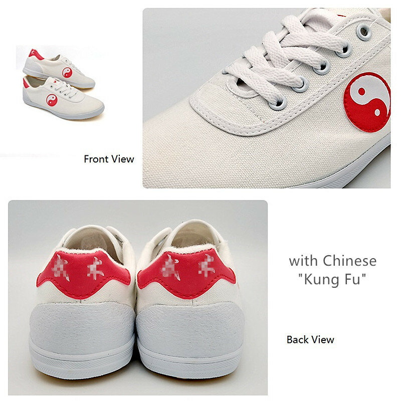 1 pair of professional Tai Chi shoes, wear-resistant Soft Canvas undersole Breath Practice Chinese Kung Fu Tai Chi sports shoes