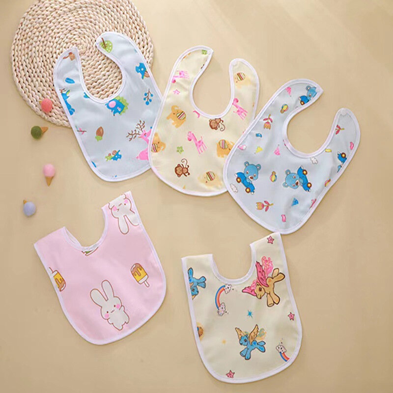 Baby Bibs Cotton Children Feeding Clothes Protection Kids Toddler Scarf Accessories