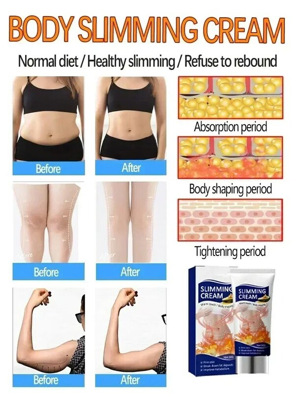 Krim pelangsing: pembakar lemak kuat untuk memahat seluruh tubuh dalam 7 hari-Pria & Wanita solusi penurun berat badan perut cepat