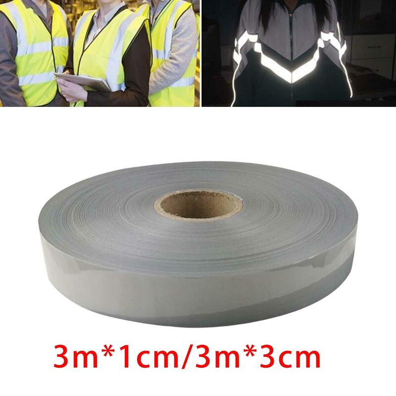 High Visibility Iron on Reflective Heat Transfer Vinyl Tape for Clothing Stripe, 3 Meters
