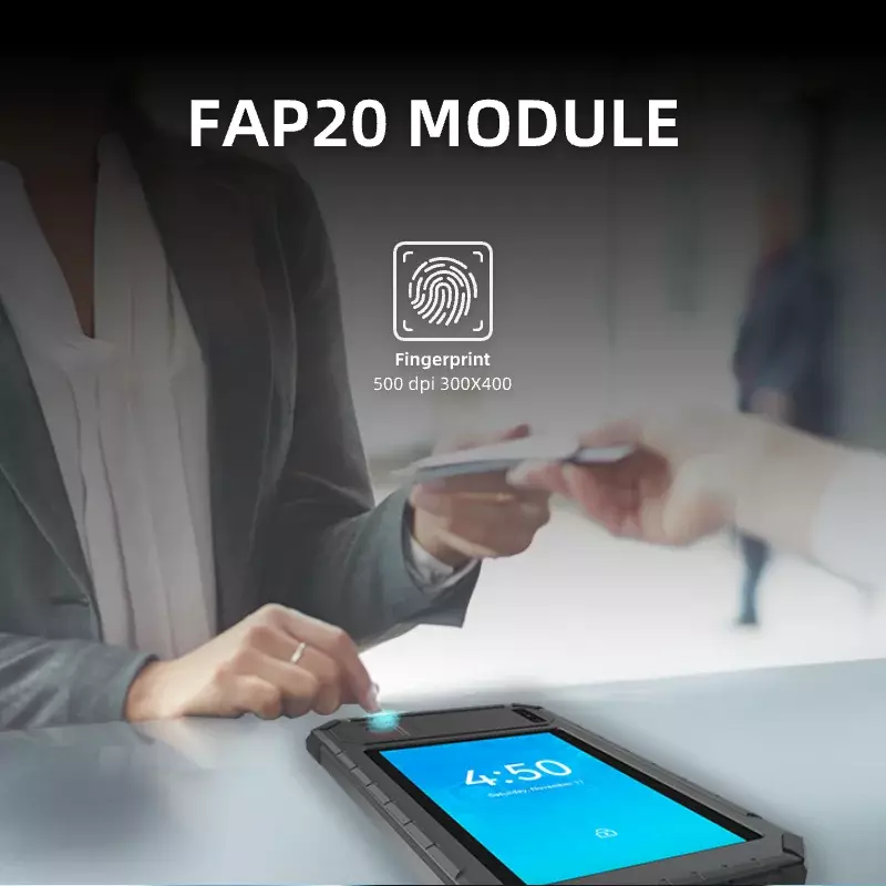 Hugerock b81 fap20 Finger abdrucks canner biometrisches Terminal Gesichts erkennungs modul Leser Zeiter fassung robustes Android-Tablet