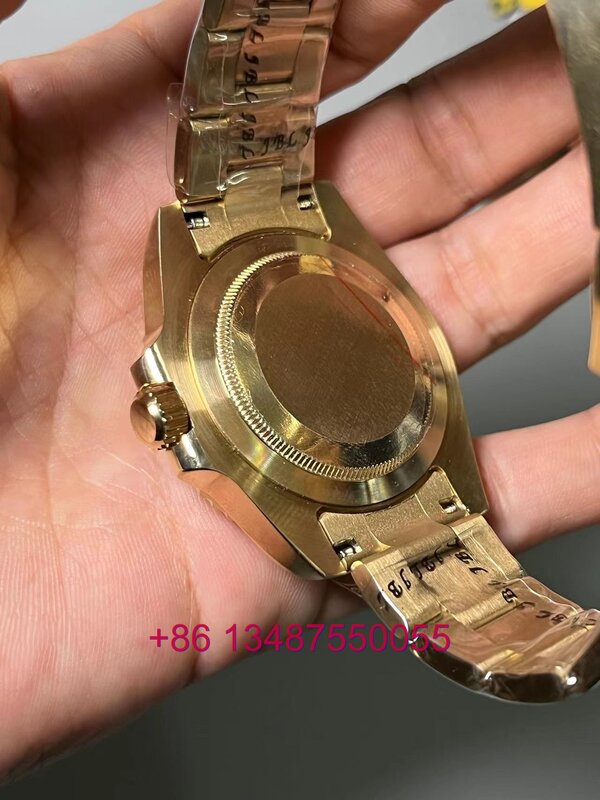 BaoDery 41MM Top marka luksusowe męska sport Sapphire zegarek świetlny 2813 automatyczne mechaniczne ze stali nierdzewnej złoty czarny