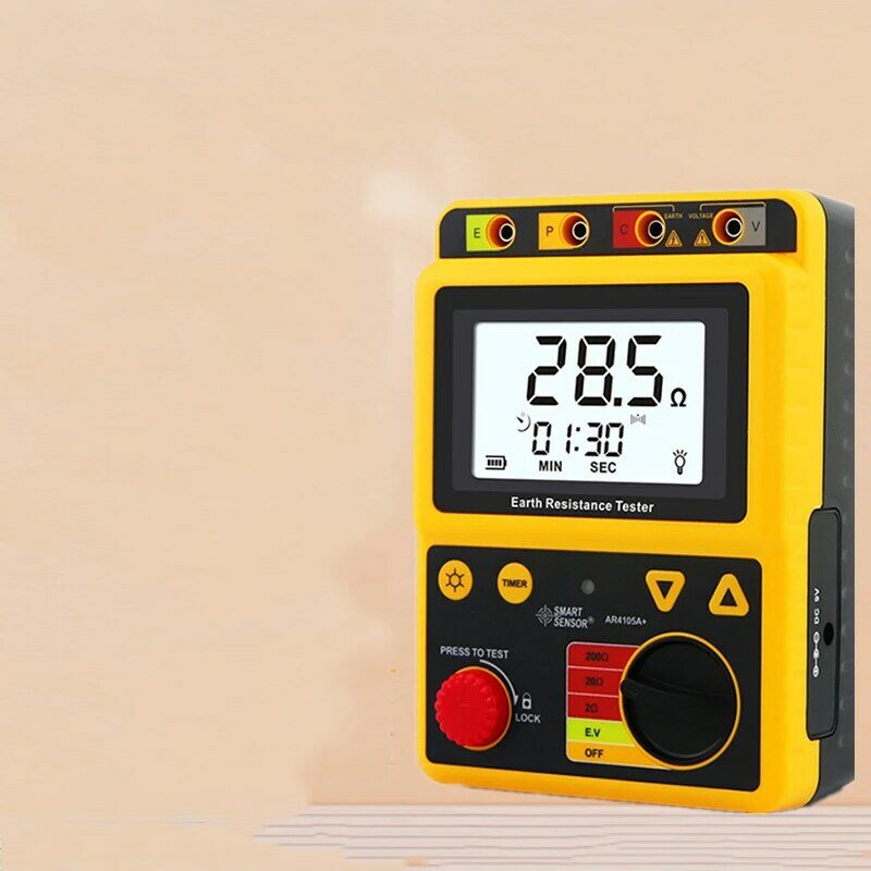 AR4105A High Precision Ground Resistance Tester Digital Ground Resistance Meter Swing Meter Lightning Protection Tester