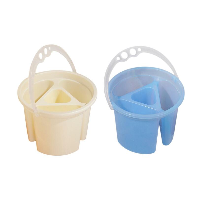Paint Brush Wash Bucket Water Barrel 4 Grids Artist Brushes Cleaning Bucket for Kids Adults Art Supplies Painting Brush Basin