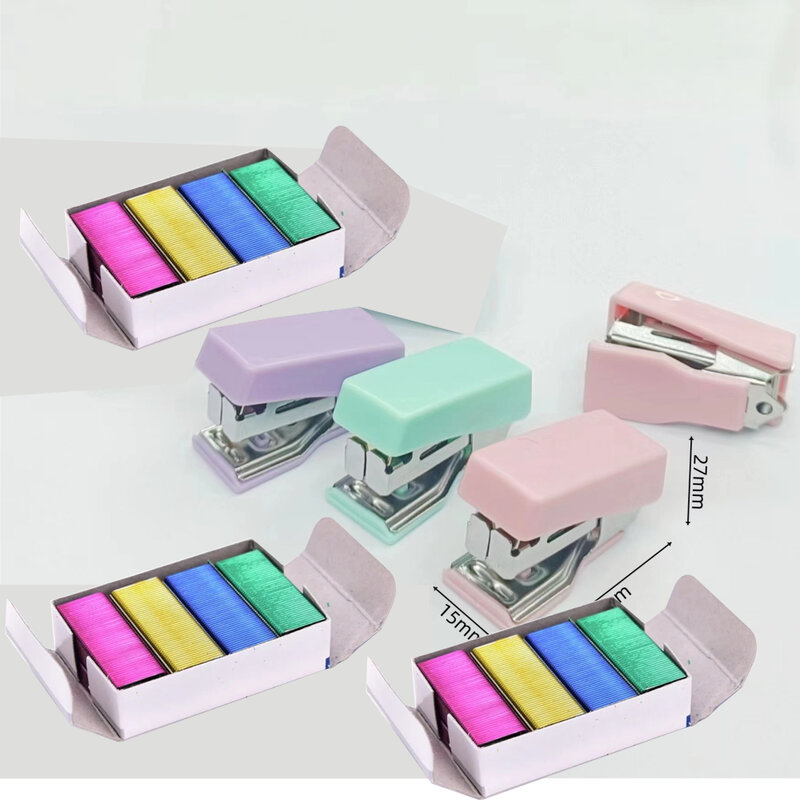 Kolorowe zszywki uniwersalne 24/6 12 # segregator biurowy zszywki ze stali nierdzewnej przystosowane do wiązania małych zszywek