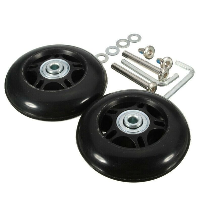 Casters Silent 40mm/43mm/54mm/60mm/64mm/70mm Travel Luggage Wheels Axles Repair Kit With Screw Suitcase Spare Parts Axles