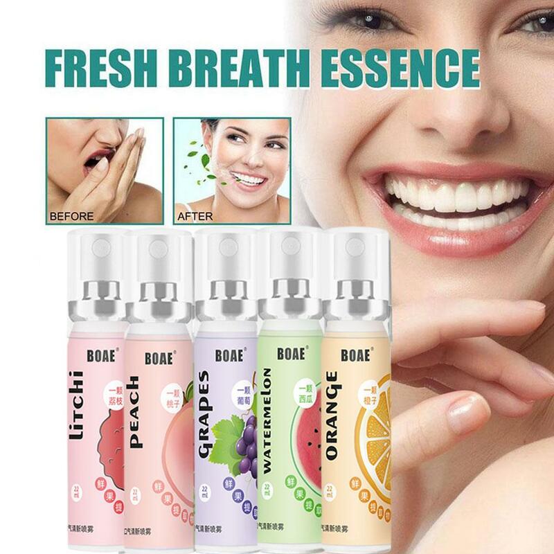 20ml Oral Fresh Spray Peach Flavor Fragrance Mouth Spray Portable Freshener Care SprayPersistent Breath Fresh Mouth Oral N0H1