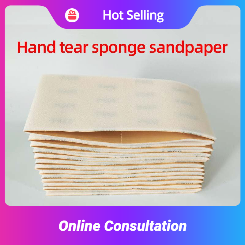 Hand Tear Sponge Sandpaper For Polishing 200 Pcs Car Painting Putty Sanding Sand Paper 400/600/800 Mesh Dry And Wet Use Abrasive