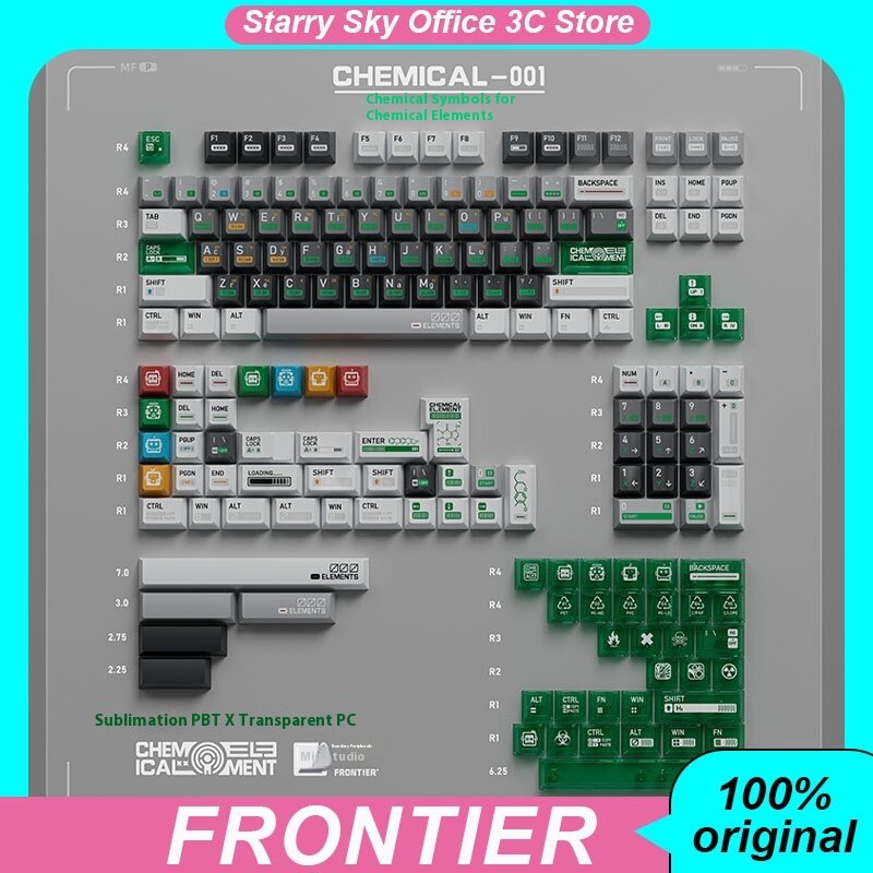 Frontier-لوحة مفاتيح ميكانيكية ، ملحقات لوحة مفاتيح ، مع مفاتيح ، تسمية حرارية ، pbt ، شفافة ، للكمبيوتر الشخصي ، اللعبة ، المكتب