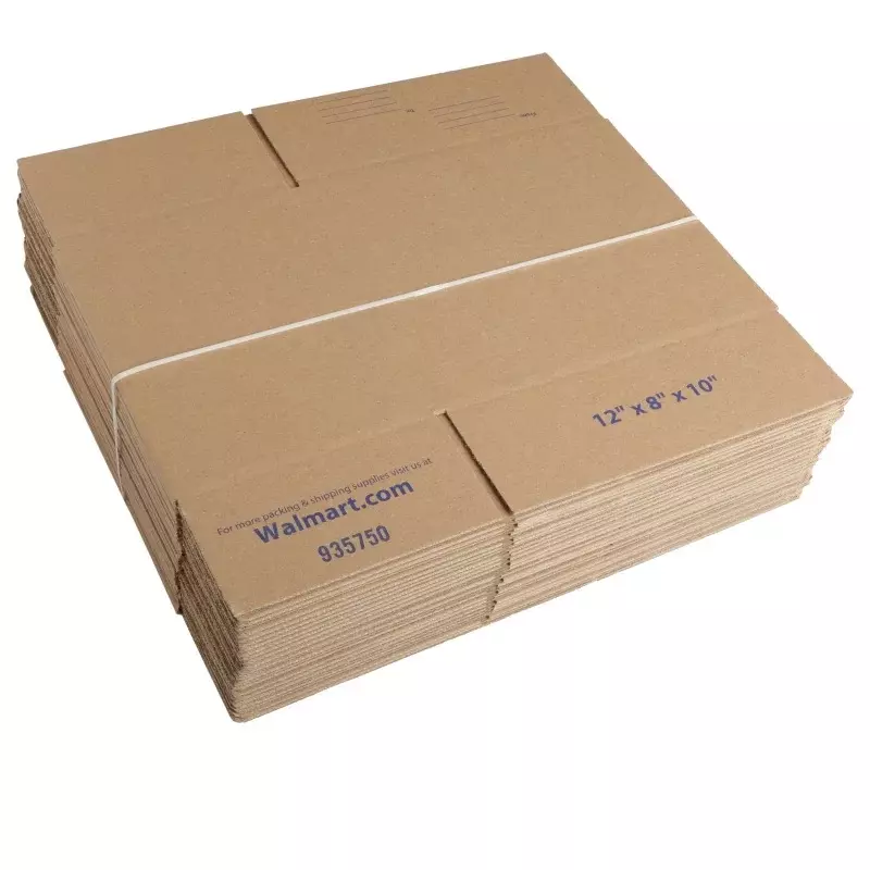 Caja de envío reciclada, engranaje de bolígrafo, 12 pulgadas L x 8 pulgadas W x 10 in. H, 30-Count