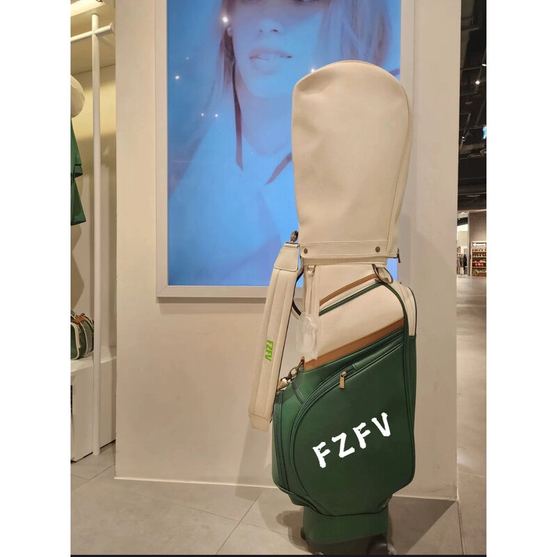 Новинка 2024, корейская модная новая сумка для гольфа из ПУ, водонепроницаемая модная мужская и женская сумка для гольфа с подставкой