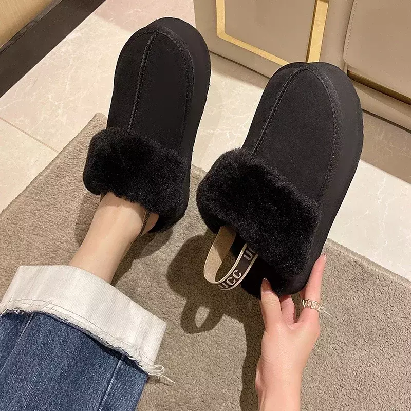 Women's Shoes on Sale 2023 Warm Closed Toe Women's Slippers Concise Casual Slippers Women Home Platform Slip on Shoes Ladies