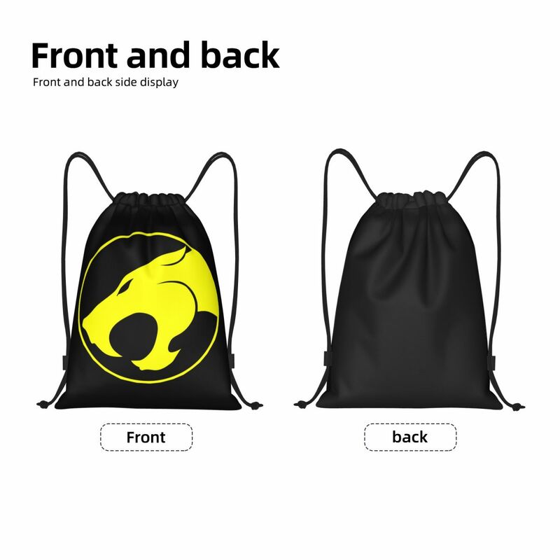 Custom Thundercat Manga Anime Drawstring Backpack Bags Women Men Lightweight Gym Sports Sackpack Sacks for Shopping