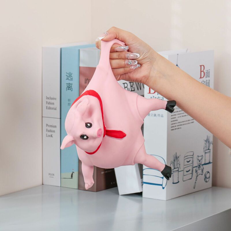 스퀴즈 핑크 돼지 스트레스 완화 장난감, 귀여운 스퀴즈 동물, 사랑스러운 돼지 인형, 스트레스 해소 장난감, 감압 통풍 어린이 장난감