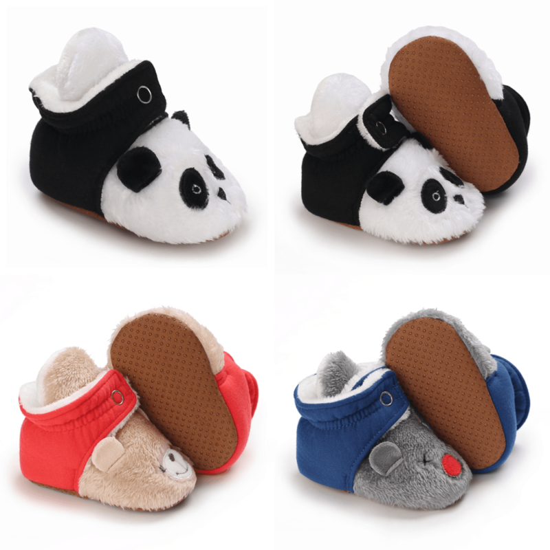Baby Shoes First Walkers Children's, Boys', Girls', Baby Christmas Cute Cartoon Neonatal Toddler Shoes Soft Sole Warm Baby Shoes