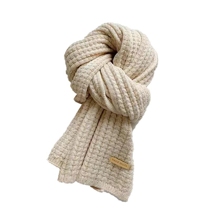 Korean Scarves Gifts For Women Men In Autumn And Winter Thickened Thermal Knitted Scarf Unisex Scarf Long Size Warmer Scarv A9q3